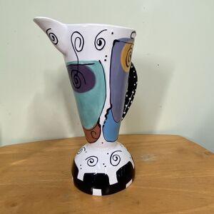 Vintage LOTUS Joanne Delomba Margarita Daquiri Sangria Wine Bar Pitcher Pop Art